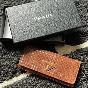 Prada Brown Leather Wallet